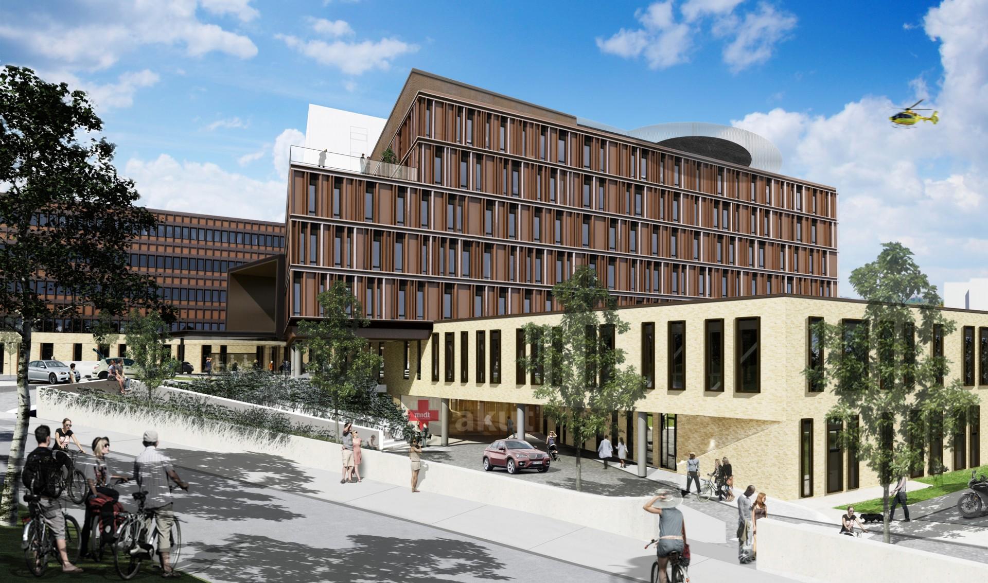 Virkelighedens byggeri begynder for alvor at ligne arkitekternes streger. Visualisering: Projektgruppen Viborg.