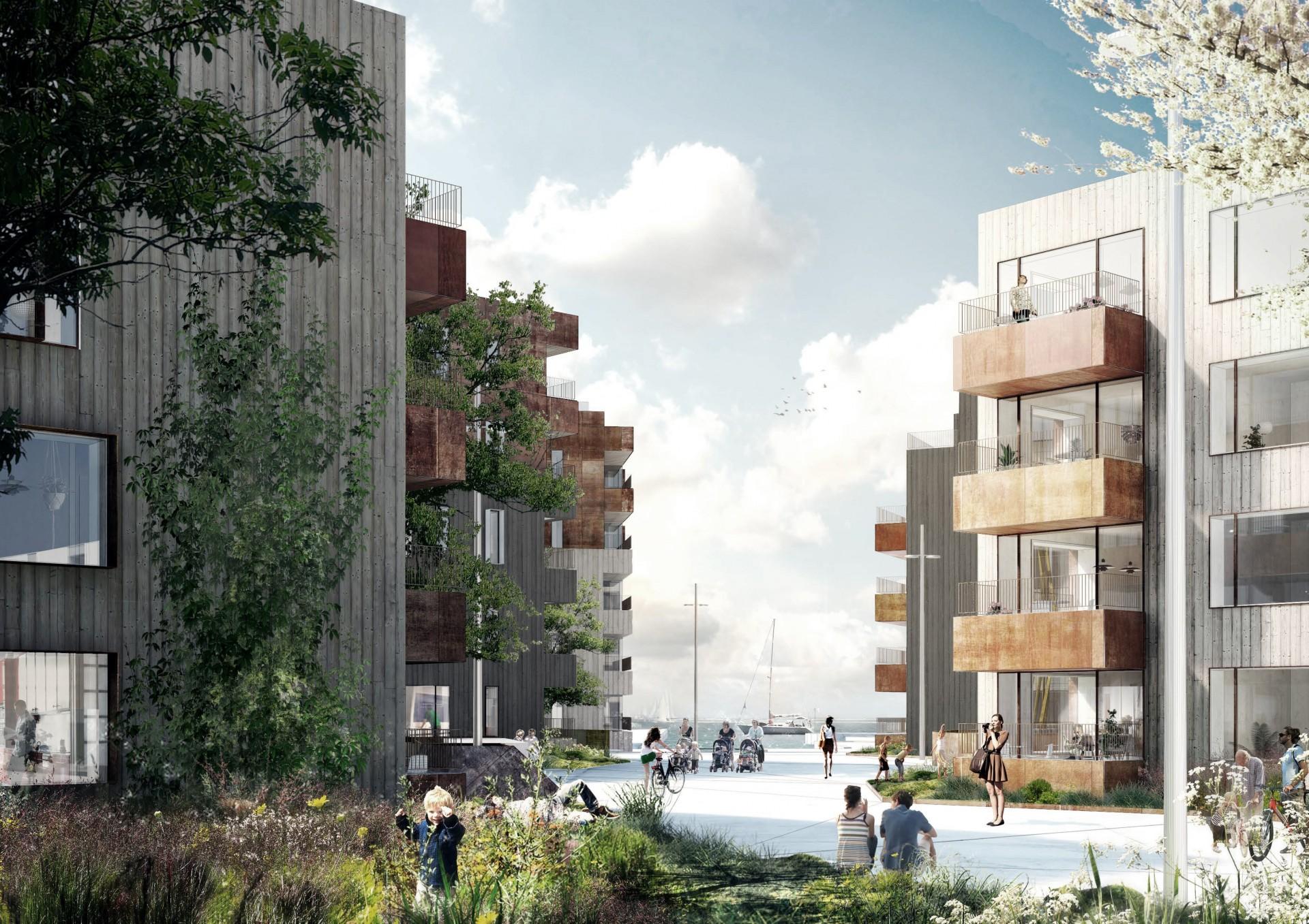 Langebro. Visualisering: SHL Arkitekter.