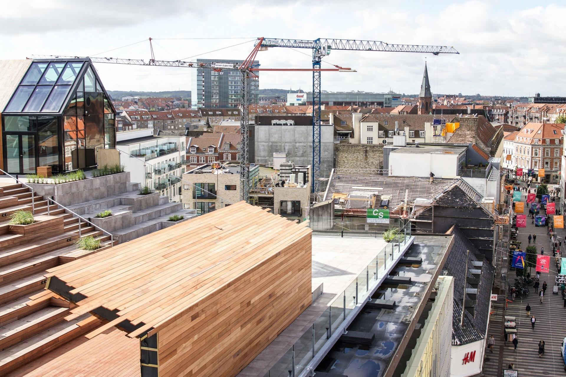 Salling Rooftop forskellige etager er mellem 19 og 27 meter over gadeniveau. Pressefoto.