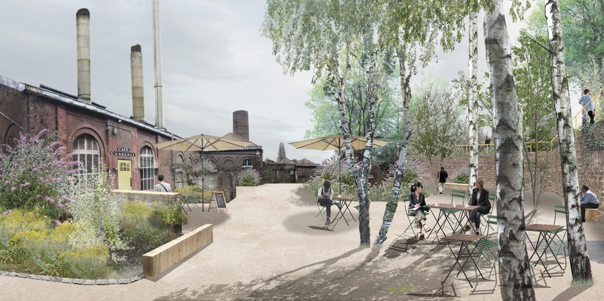 Visualisering af afgangsprojekt af landskabsarkitekt på Københavns Universitet.