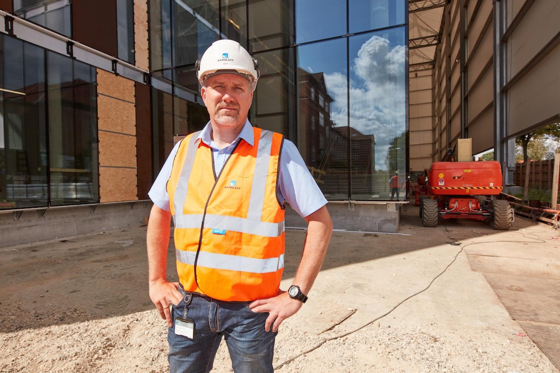 Det har været en postiv oplevelse at bygge under overdækning,? siger projektchef Bert van der Plaat fra Per Aarsleff A/S. Foto: Byggeriets Billedbank.