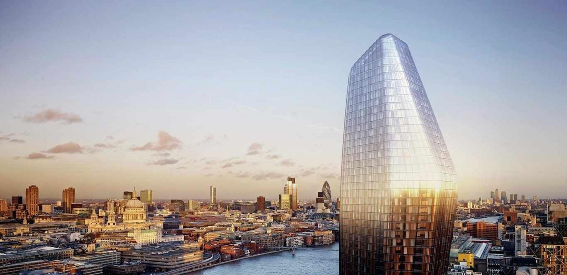 Toppen af One Blackfriars. Visualisering: St. George PLC.