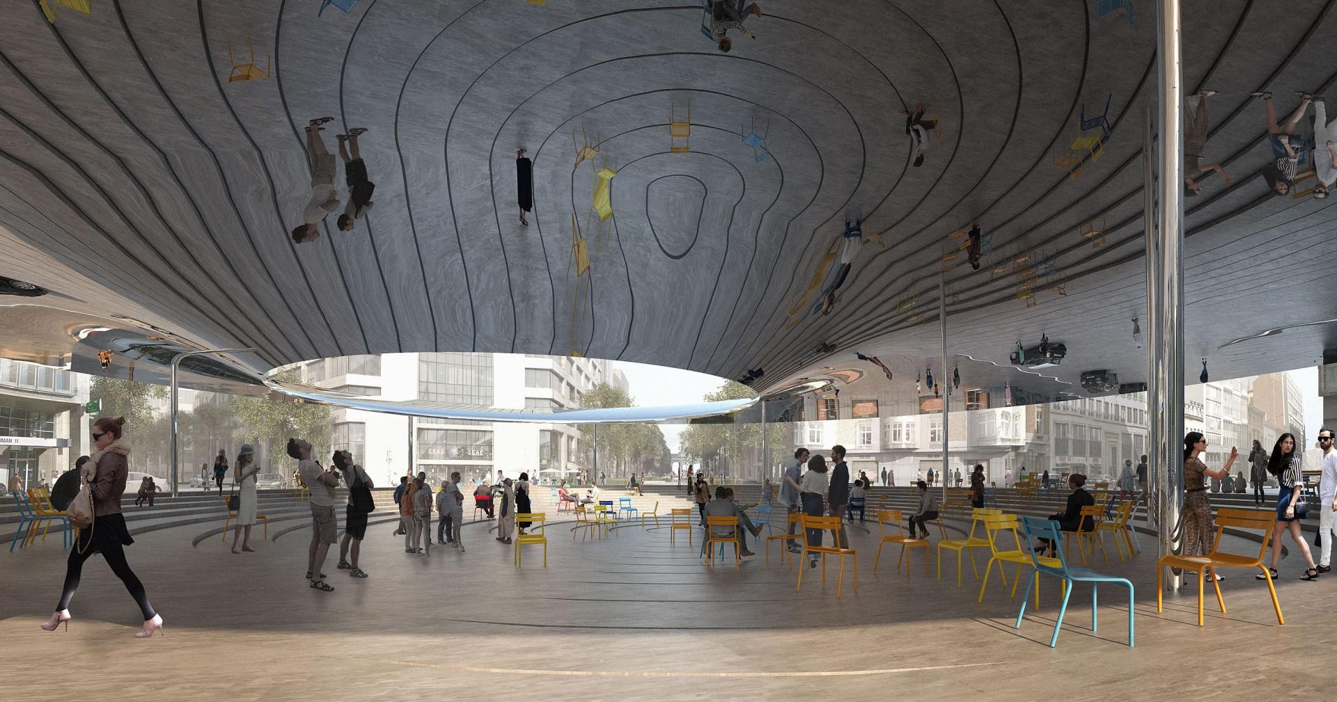 Place Schuman. Visualisering: Cobe og Brut.