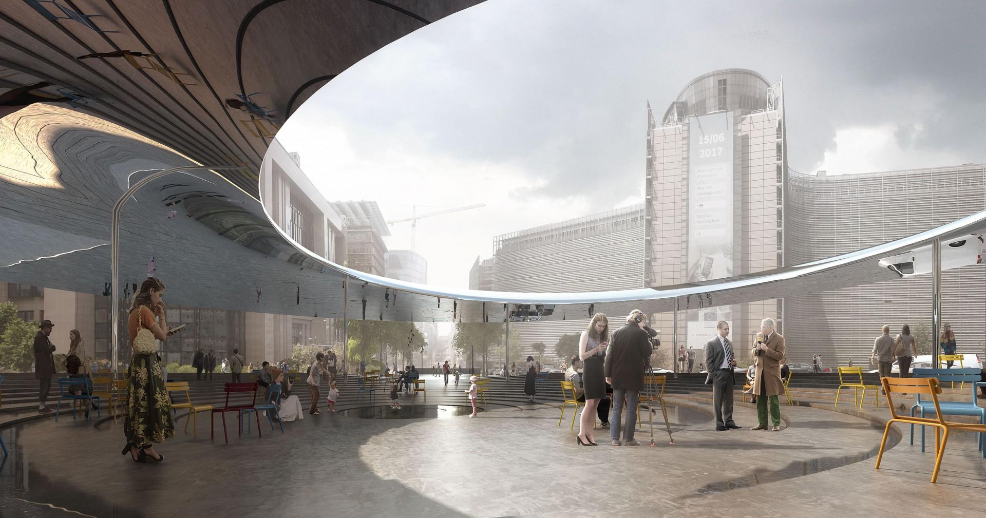 Place Schuman. Visualisering: Cobe og Brut.