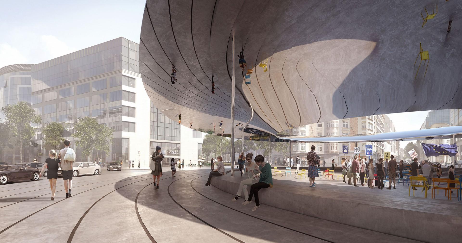 Place Schuman. Visualisering: Cobe og Brut.