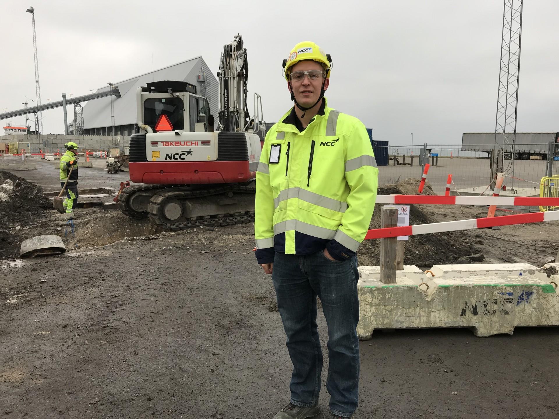 Bo Møller Christensen er projektchef i NCC og ansvarlig for at drive byggepladsen på Bio 4. Foto: NCC.