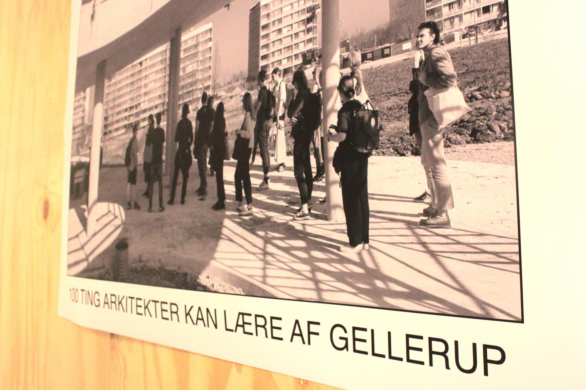 Studerende fra Arkitektskolen Aarhus fik stillet udfordringen: Hvad kan arkitekter lære af Gellerup - på godt og ondt? Foto: Thomas Bech Hansen