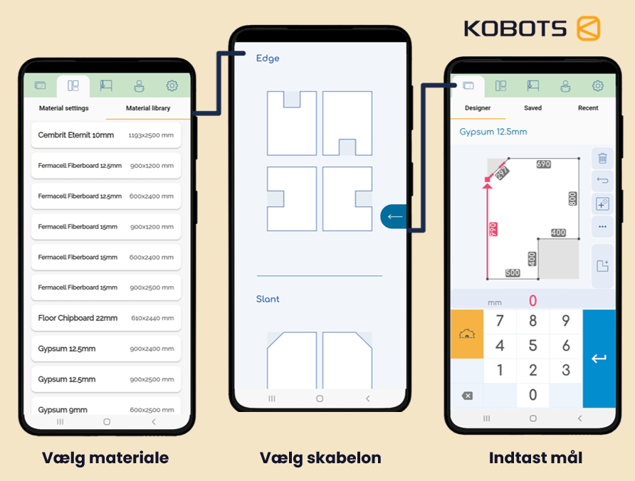 App til betjening af skærerobot