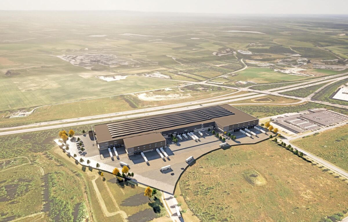 Kommende Nrep logistikcenter set fra luften.