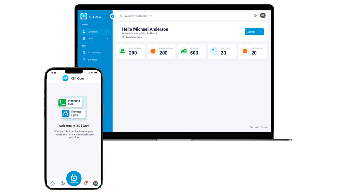 XS4 Com på desktop og mobil