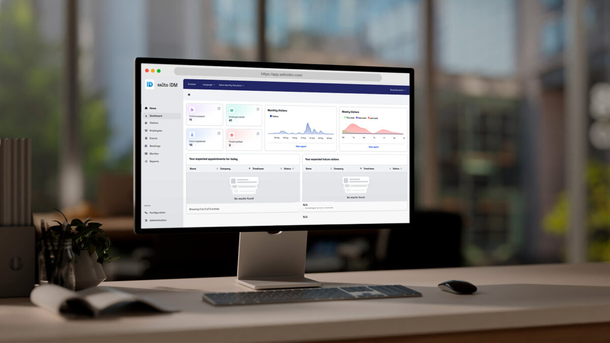 Computerskærm med statistik