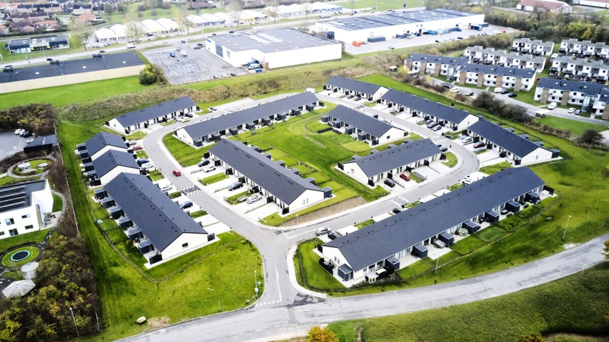 Rækkehuse set fra luften