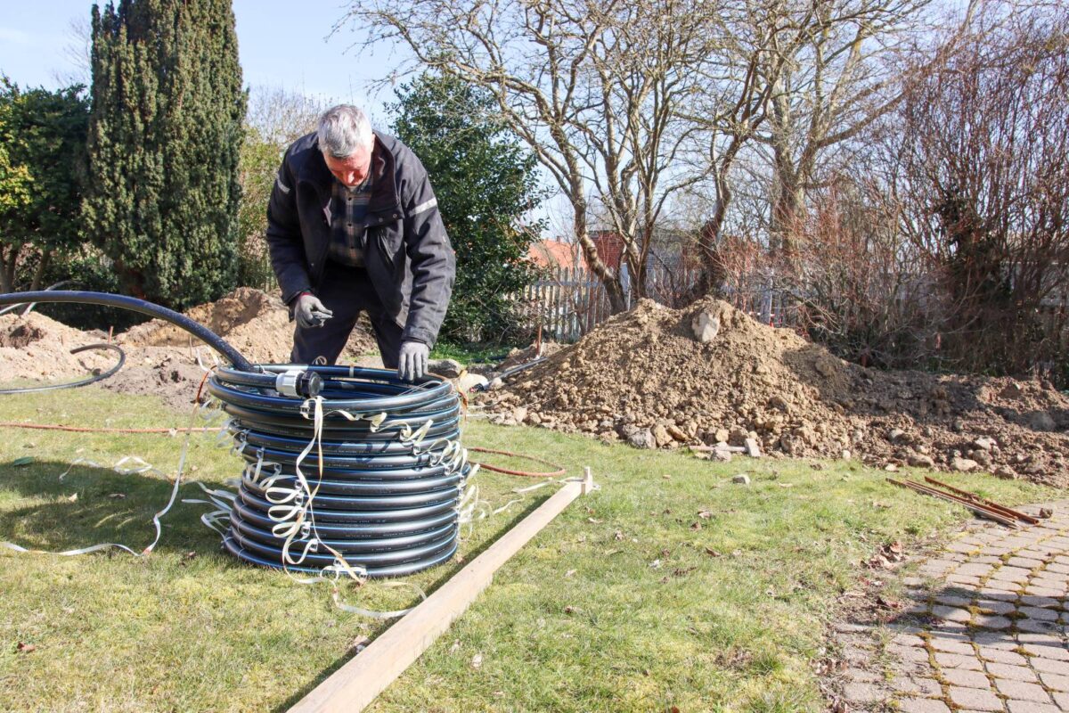 Poul Kirstein med jordvarmespiralen