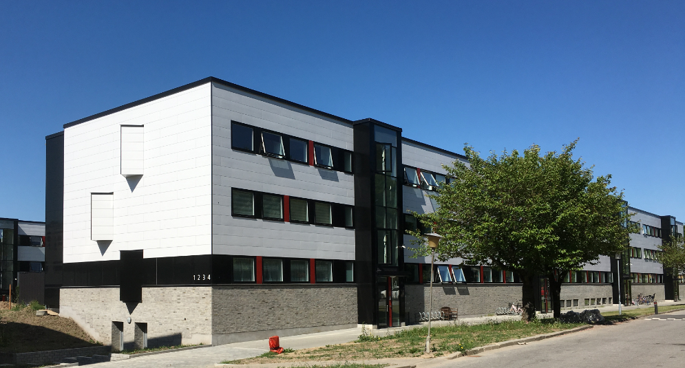 Bygning med Steni facadeplader