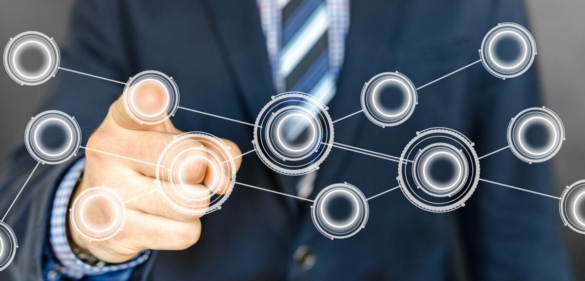 Finger på touch screen