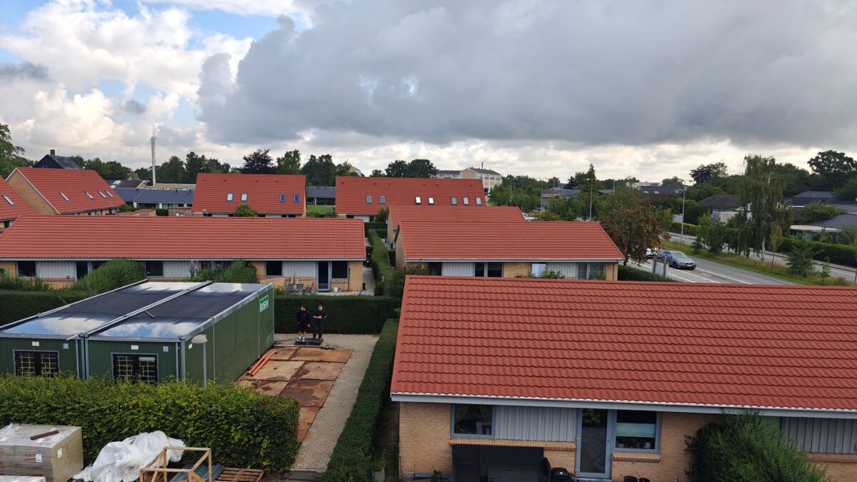 Villakvarter med diverse huse