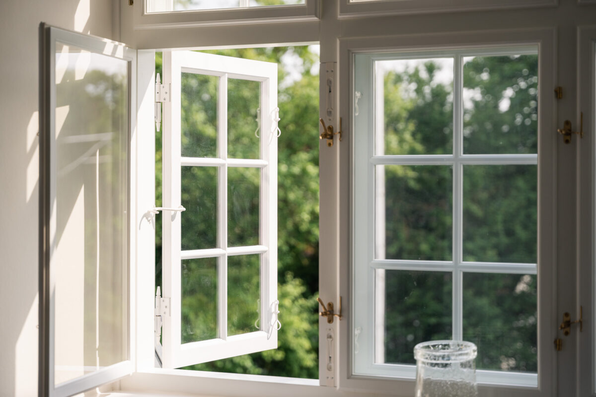 Linolievindue set indefra