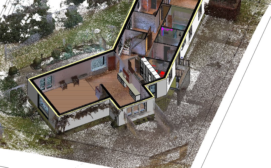 3D version af bygninger i Vejle Ådal